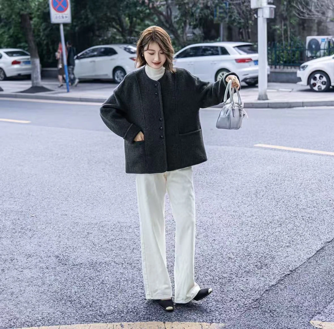 秋冬新款2025年精致轻奢气质双面羊绒羊毛百搭洋气女外套