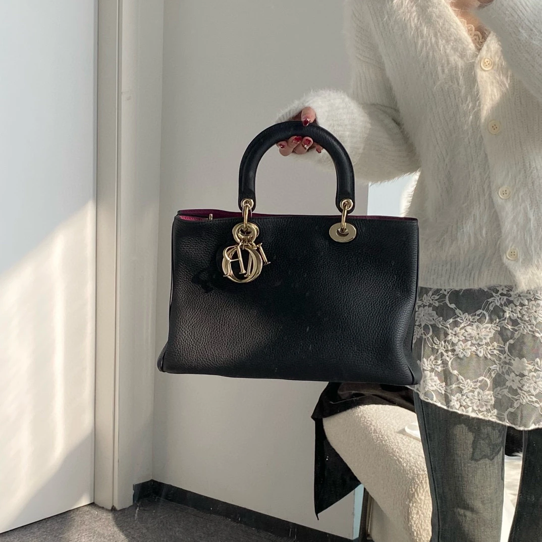 95新 DIOR/迪奥 dior黑金vip手提包