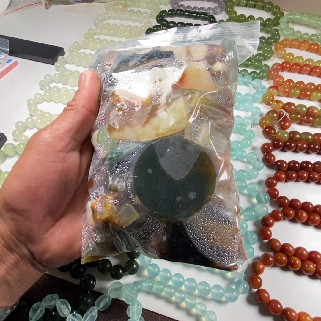 岫玉未镶嵌纯天然岫玉花玉无科技直播间花玉岫岩玉无科技鱼缸石