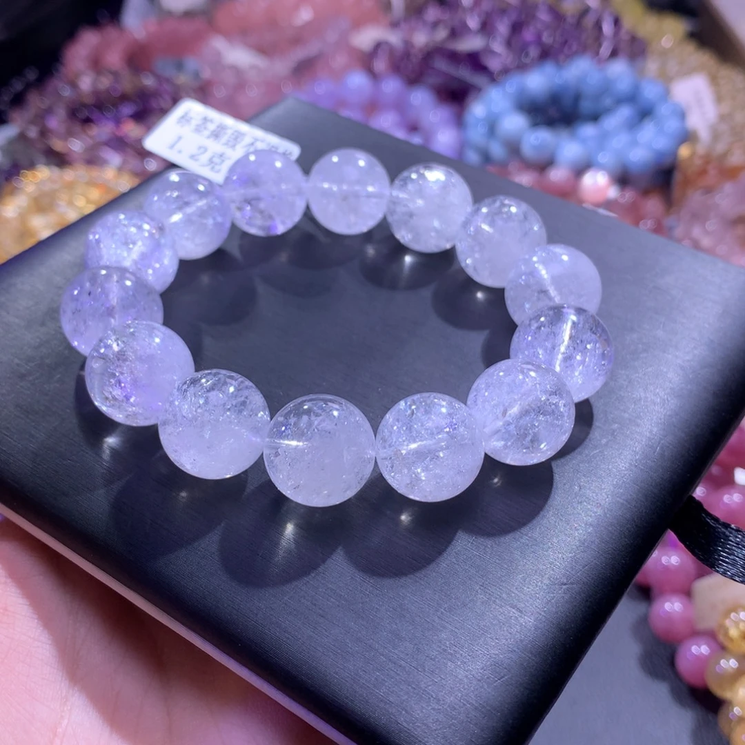 手串银S925镶嵌水晶爆闪白阿塞