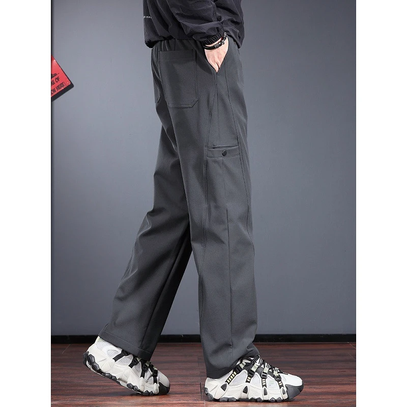 户外防水冲锋裤男秋冬季宽松直筒休闲裤2025年新款运动徒步登山裤