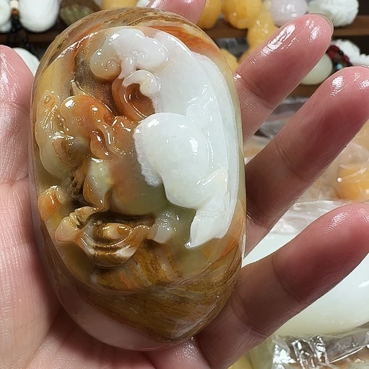 海***出砖雕石头手把件不退不换