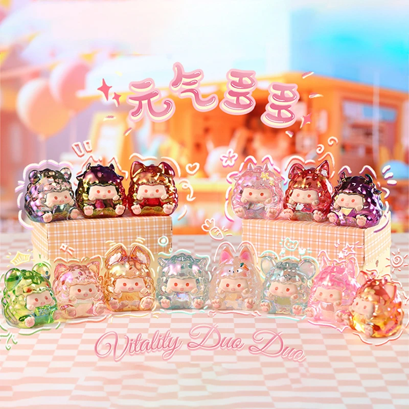 潮玩  新款元气多多-萌混过关电镀手办  可爱卡通树脂桌面摆件