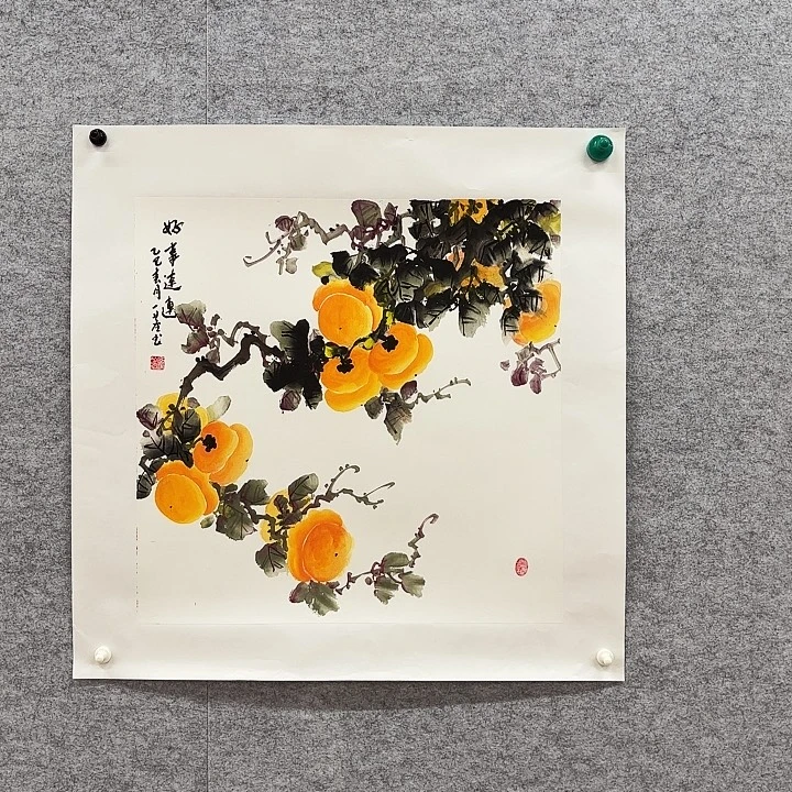 国画花鸟的翅膀和羽毛的