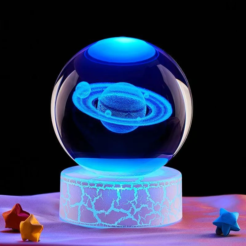 星空银河系发光水晶球小夜灯桌面摆件女生日礼物送闺蜜母亲节礼物