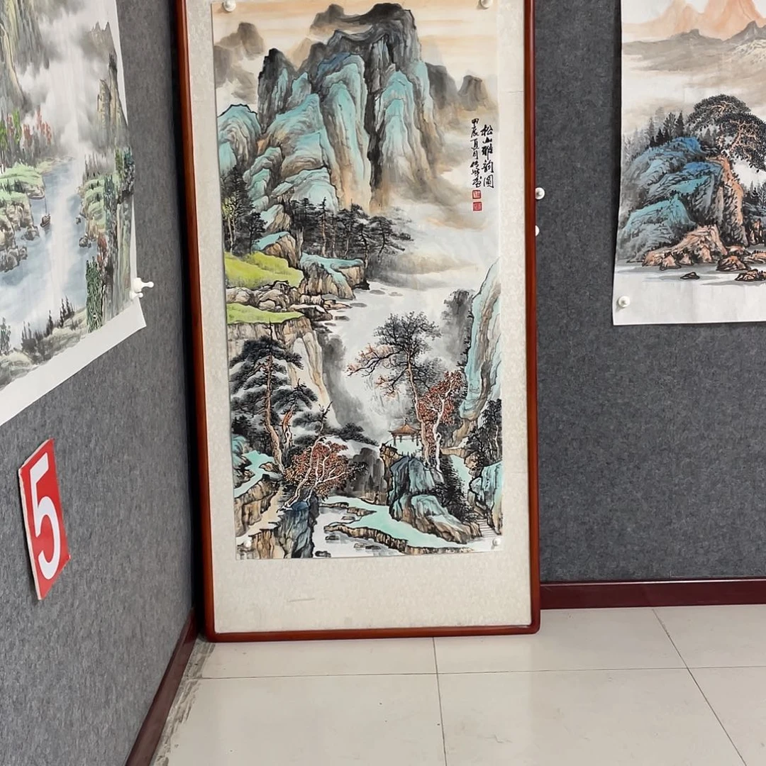 国画郑****海四尺画芯作品