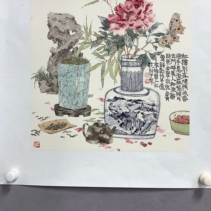 国画亲笔手绘放心去藏