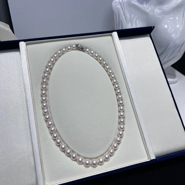 小霞珠宝-淡水无核9.5-10.5mm珍珠项链稀有高端精选品质11.28