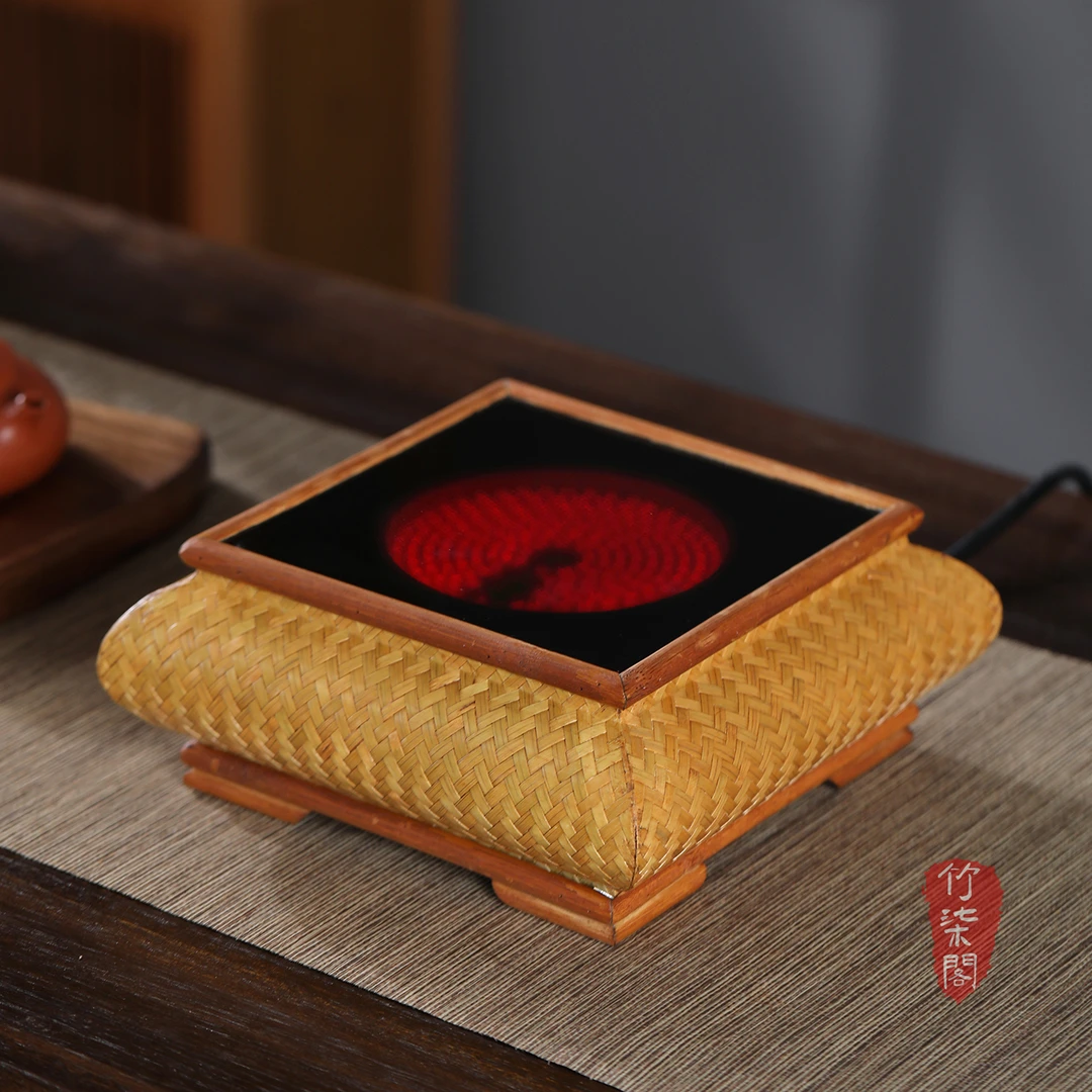 竹编电陶炉煮茶炉围炉煮茶烧水炉子中式家用温茶器烧水壶加热泡茶