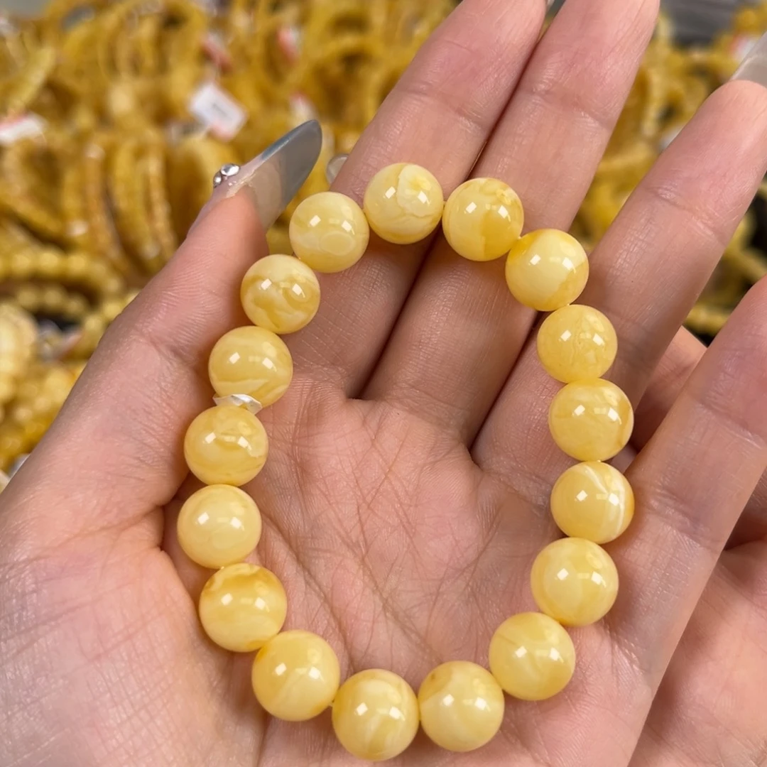 裸石琥珀未镶嵌白花蜜11+