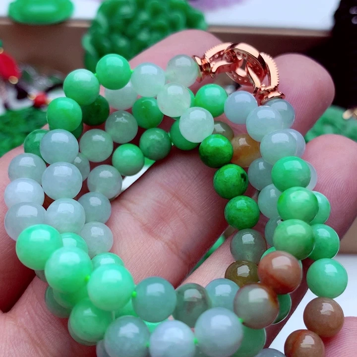 翡翠未镶嵌毛衣链