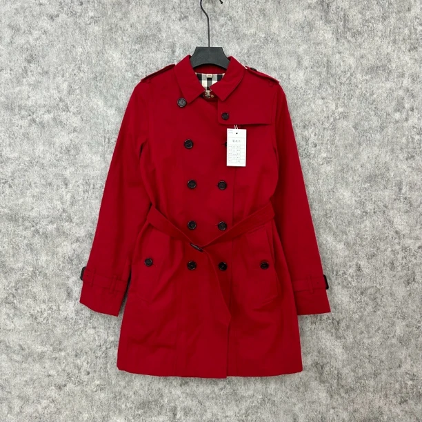 未使用 BURBERRY/博柏利 红色风衣外套