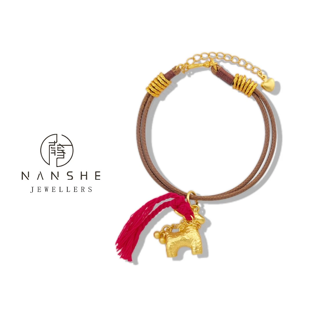 NANSHE/南奢 萌趣灵动小鹿红缨手绳百搭 L1038