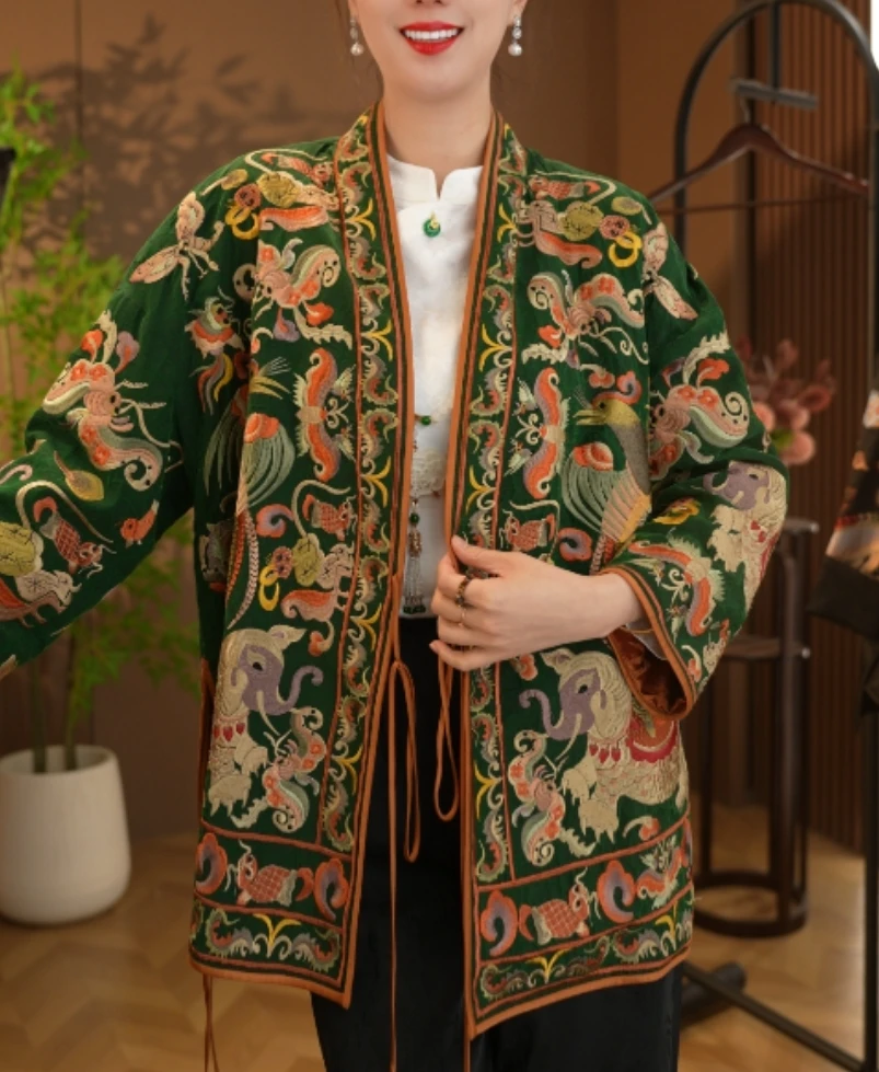 重工象上｜重工新中式国风时尚重工艺满刺绣外套2024B9331 雨竹