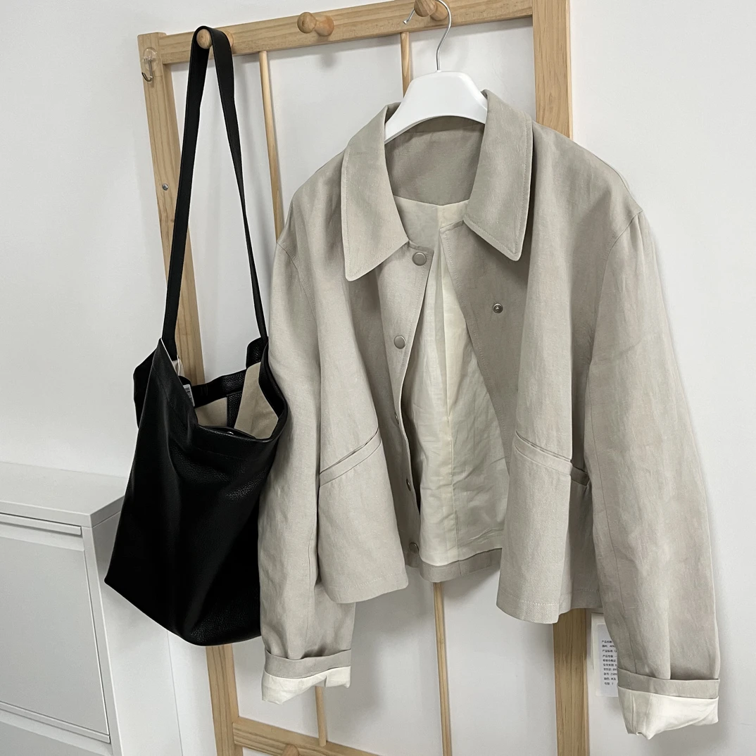 拍编号200-299 日系春秋风衣简约时尚