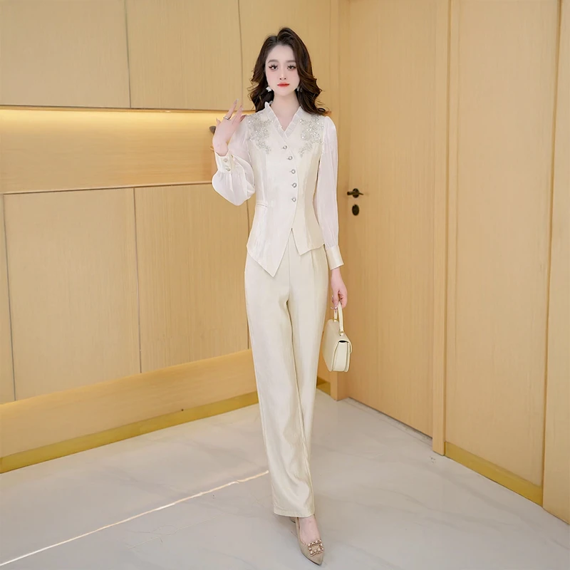 【三件套】春季时尚修身宽松洋气休闲收腰显瘦减龄女装套裤