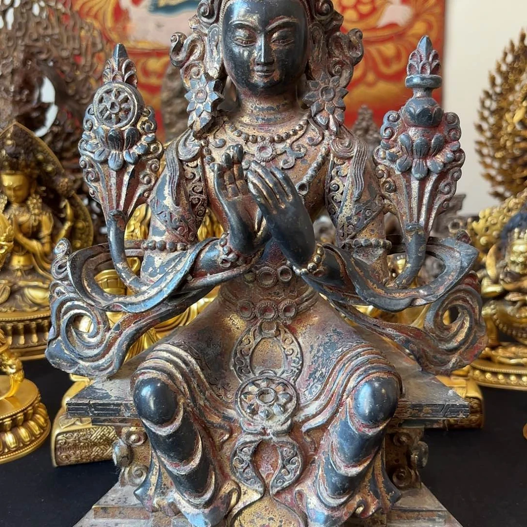 弥勒坐像黄铜摆件