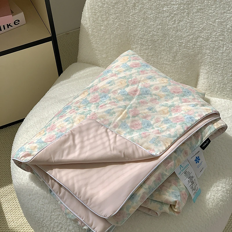 蝶恋系列丨新款“冰纱”系列A面全棉双层纱B面锦氨凉感双感被子