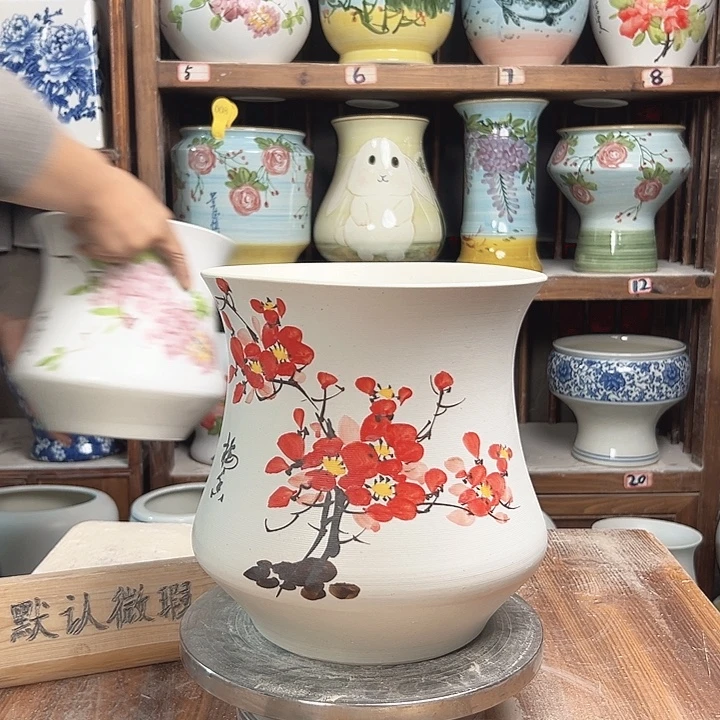 小蛮腰红梅花新款新款陶瓷陶瓷陶瓷