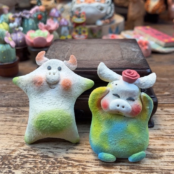 陶摆件小镇青花明天有新品