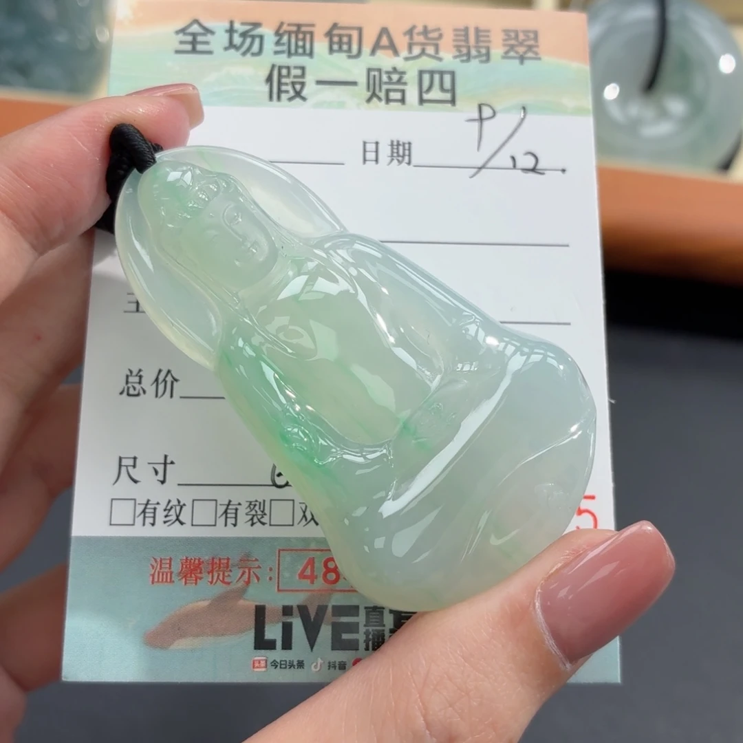 翡翠未镶嵌颈饰天然缅甸A货挂件