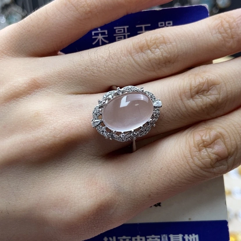 【闪购商品】水晶戒指银S925镶嵌我****它开口