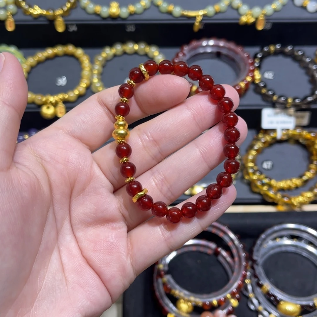 玛瑙/玉髓未镶嵌手链小葫芦