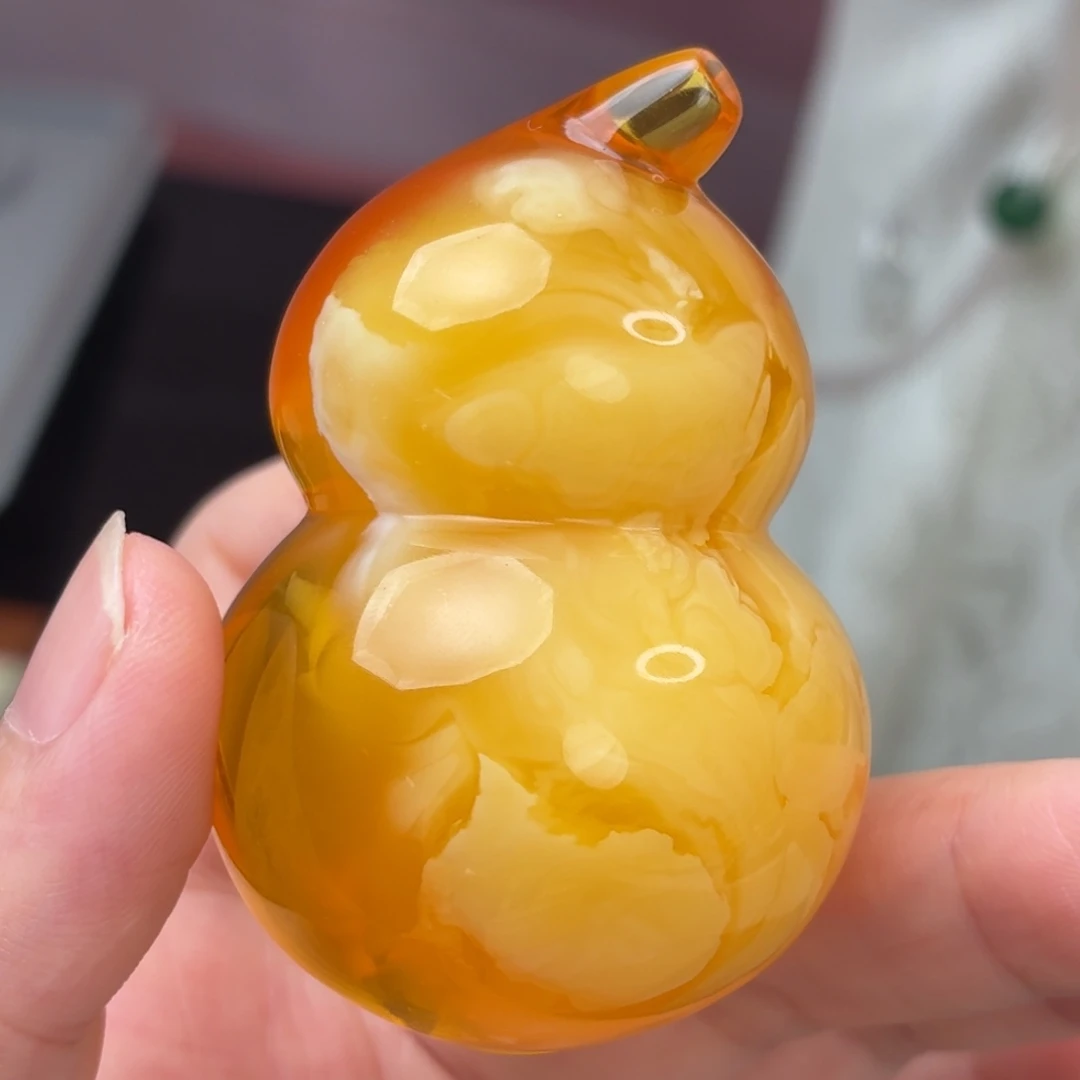 裸石琥珀未镶嵌妖孽溶洞葫芦