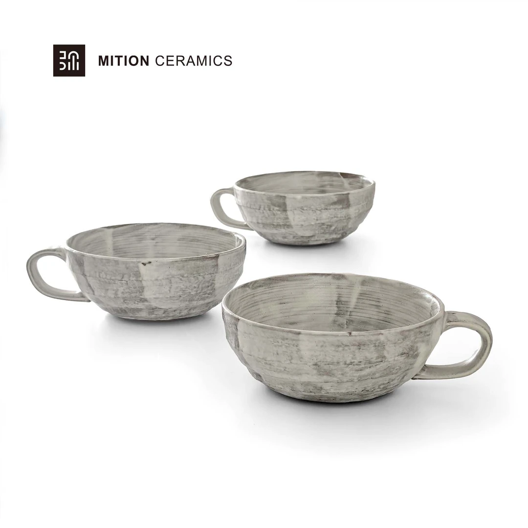 网红款手作早餐碗中式创意复古酸奶碗甜品碗家用高颜值餐具