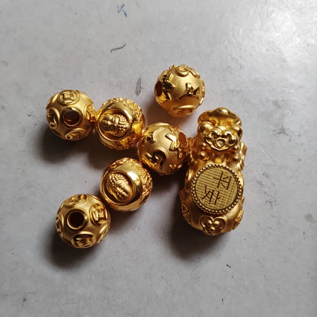 金元宝足金999貔貅珠子首饰