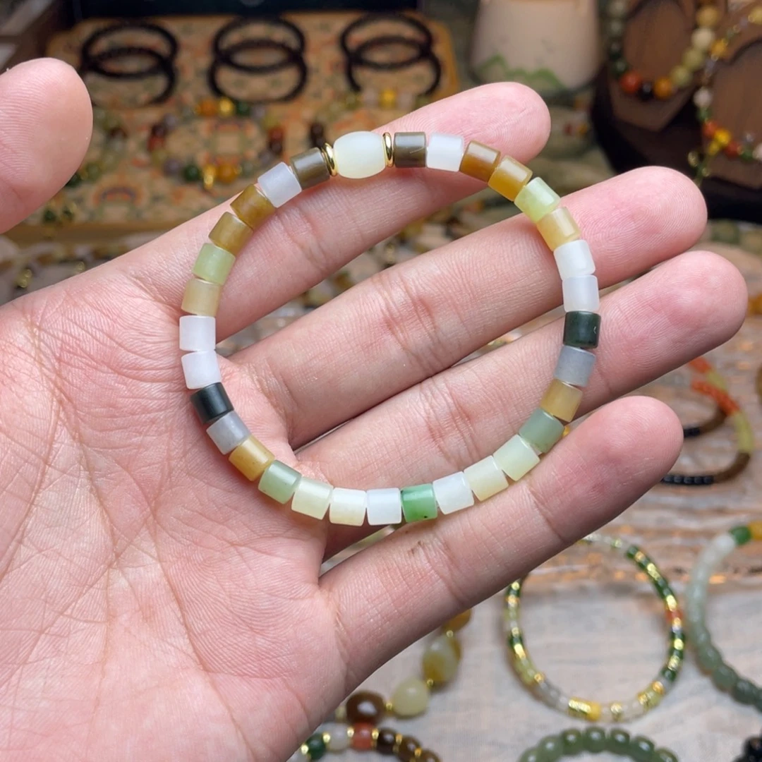 和田玉未镶嵌手链