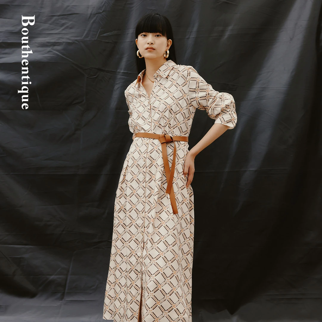 Bouthentique高级感大方衬衫连衣裙222321D1S04