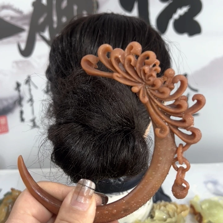 定制蛇纹石玉毛货发饰