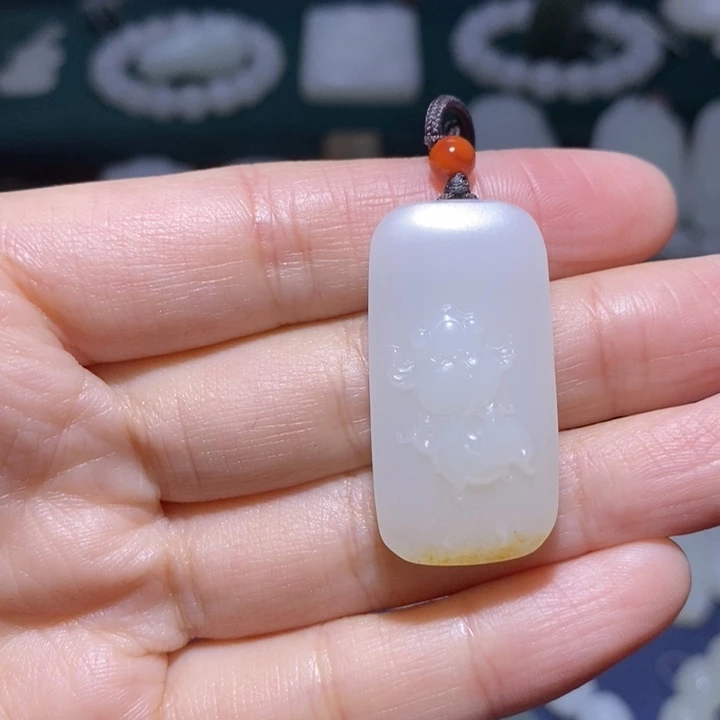 和田玉颈饰未镶嵌金玉满堂年年有余