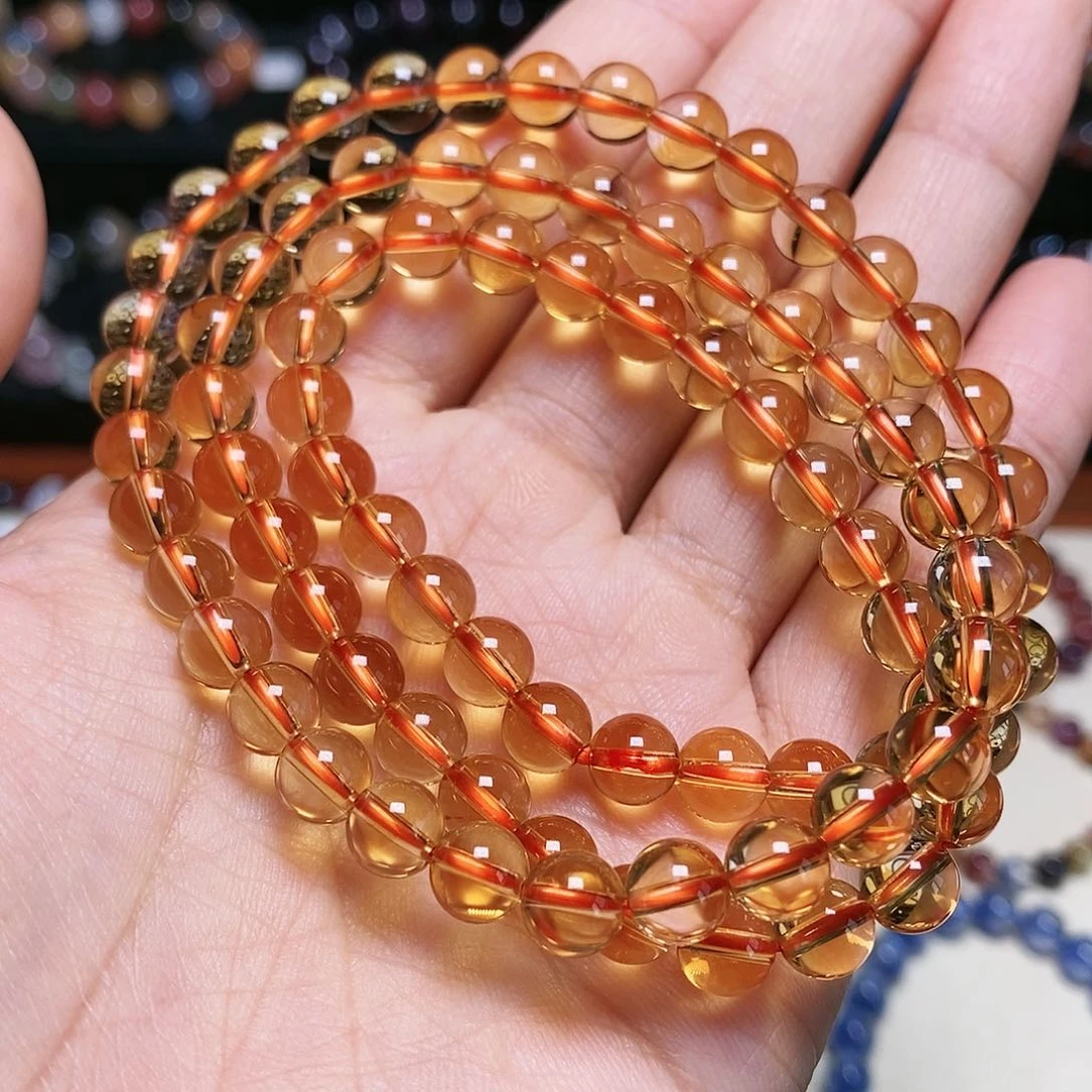 水晶手串未镶嵌黄水晶