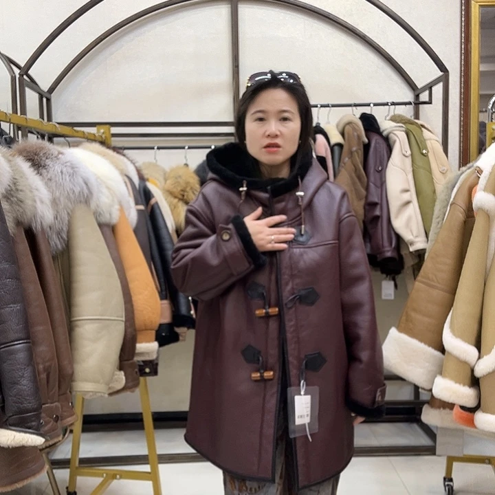 真皮皮衣皮毛一体140斤以内