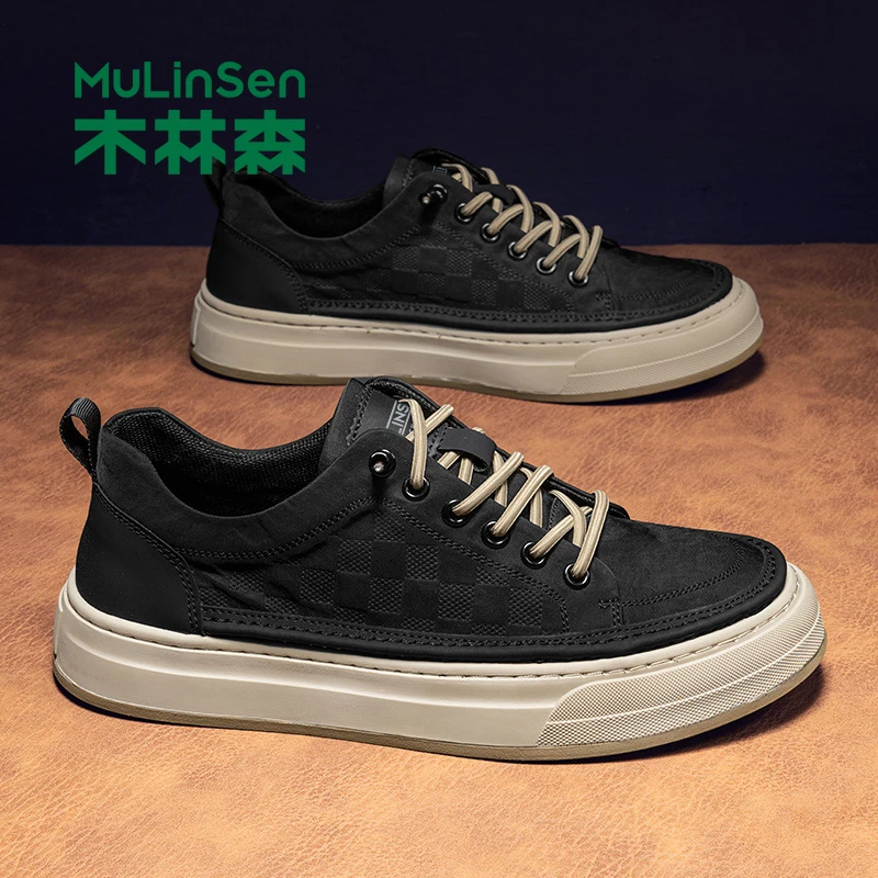 木林森男鞋休闲板鞋透气男士耐磨一脚蹬户外轻便懒人防滑软底潮流