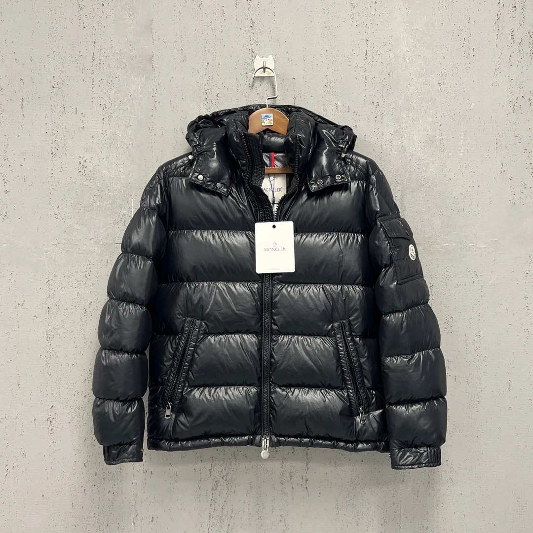 99新 MONCLER moncler蒙口maya黑色厚款羽绒服2码
