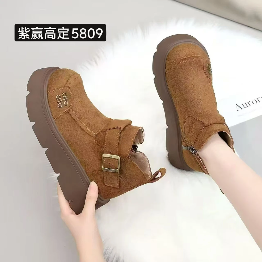2025短筒女靴复古女鞋5809