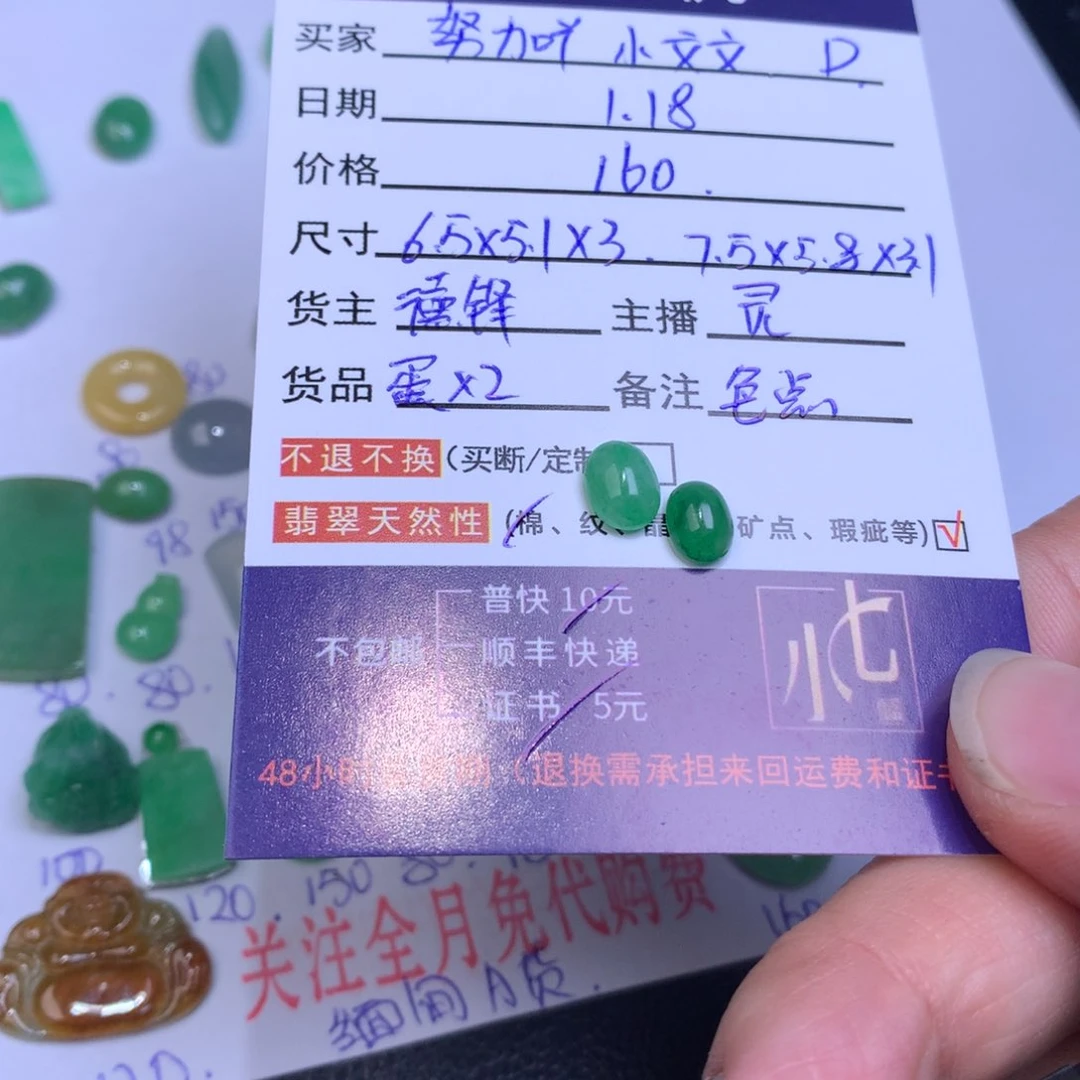 翡翠颈饰未镶嵌努****文