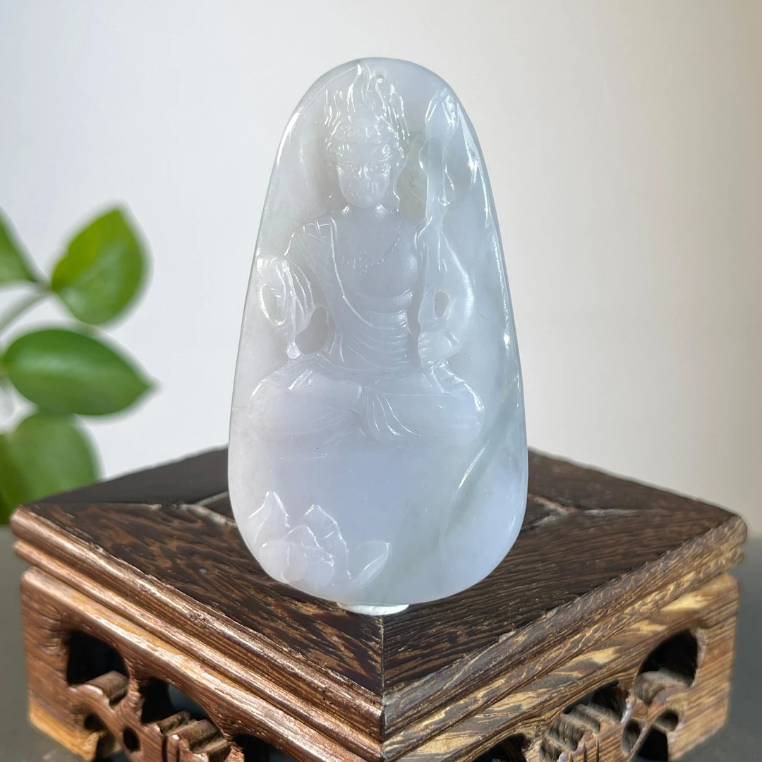 JSW22-48  天然缅甸A货翡翠 不动明王