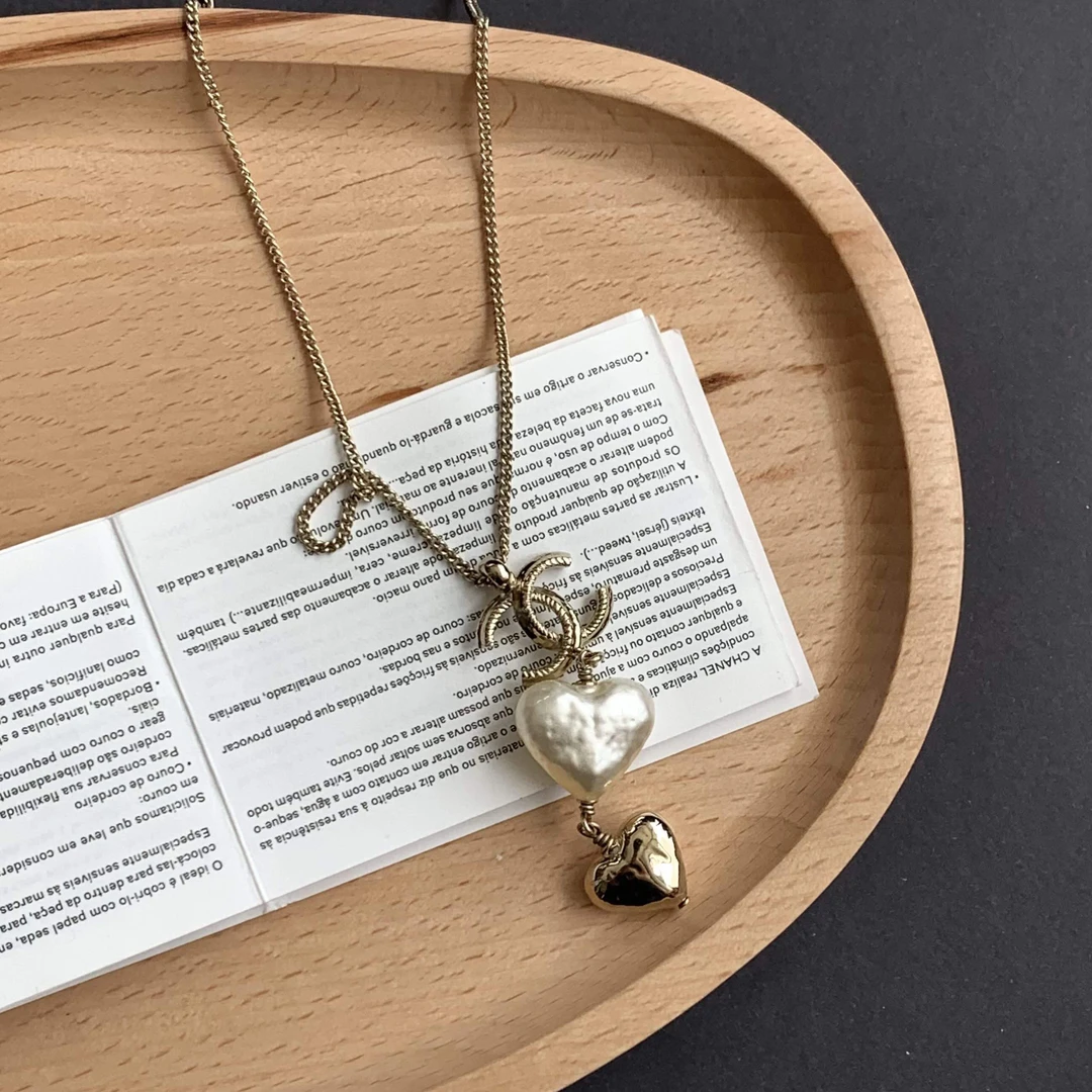 95新 Chanel/香奈儿 爱心双C项链22B 15356696