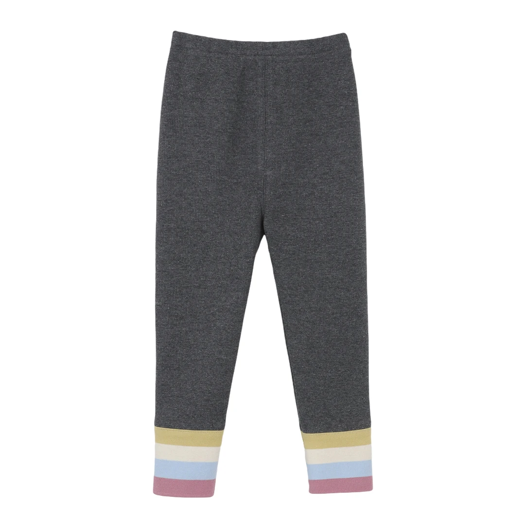 小O宝Okids童装 宝宝连帽卫衣彩虹套系背心裙2024打底裤 ODT94016