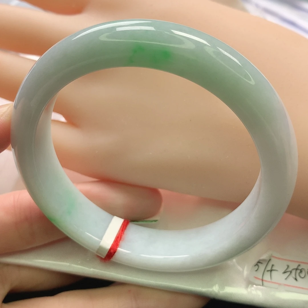 翡翠未镶嵌手镯缅甸5758完美