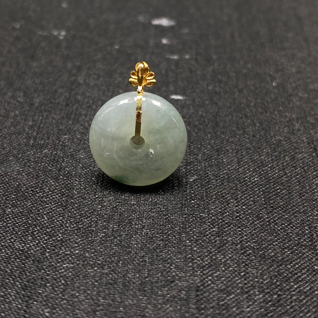 2天然缅甸翡翠A货18k扣子/800295/上海嘉禾拍卖