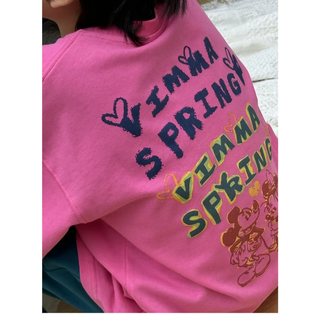 【现货】vilimama2025春款彩色米奇字母印花短袖T恤V55410