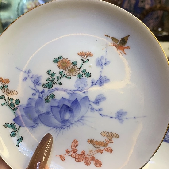 68包邮散瓷默认微瑕66有脱金