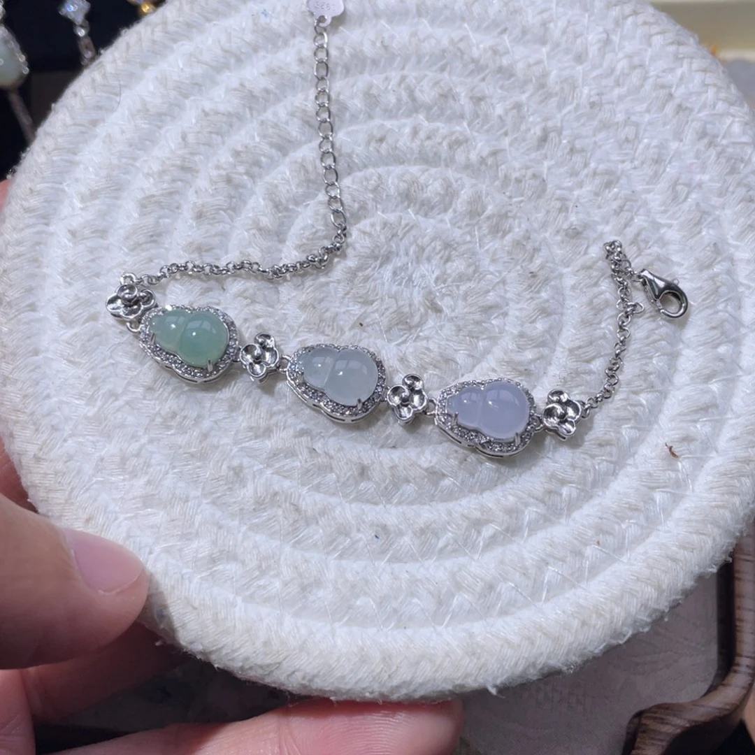 翡翠银S925镶嵌颈饰