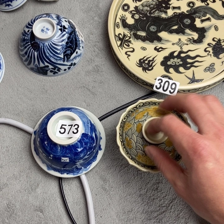 叶***】瓷片手工手绘手工制作