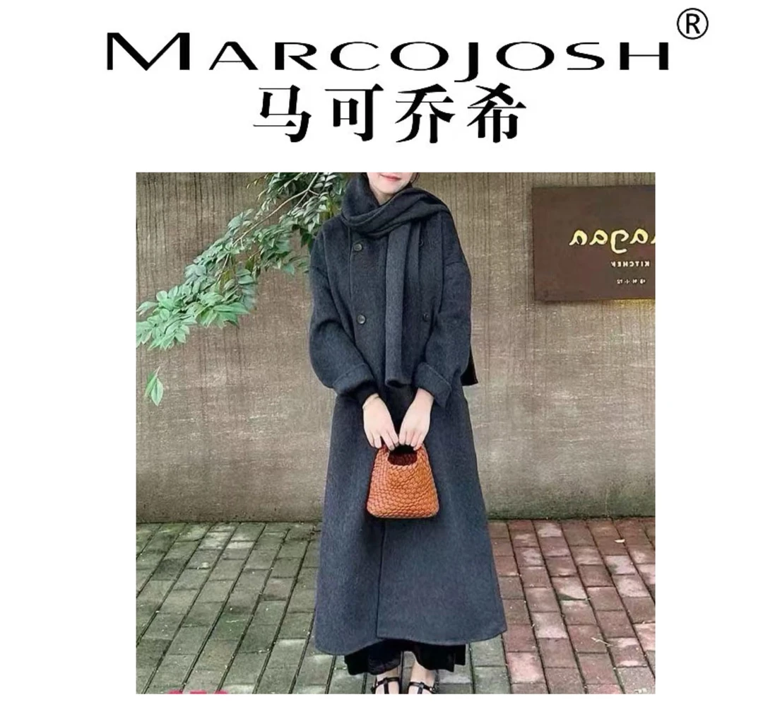 MARCOJOSH/马可乔希马可乔希百搭羊.毛大衣女士毛呢气质冬季350